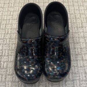 Dansko Multicolor Animal Print Clogs